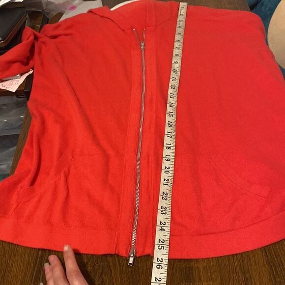B9 Women’s CABi Red Soft Casual Pullover Zip Fleece Jacket Hoodie Size XXS - Picture 6 of 9